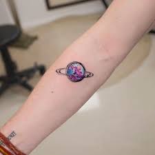 Watercolor Saturn Tattoo C Tattoo Artist Koray Karagozler Artist Karagozler Koray Saturn Saturn Tattoo Planet Tattoos Small Tattoos For Guys