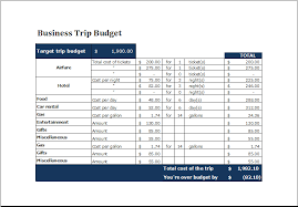 Ms Excel Printable Business Trip Budget Template Excel Templates Business Budget Template Business Travel Excel Budget Template