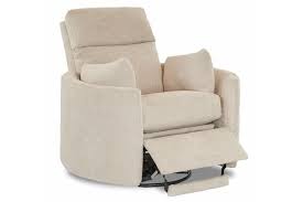 Ryan Modern Curved Arm Fabric Swivel Recliner With Power Option Swivel Recliner Recliner Leather Furniture