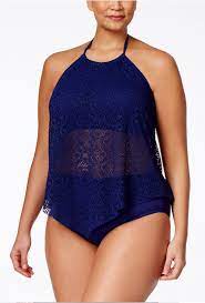 Macy S Bleu By Rod Beattie Plus Size Sea It Through Crochet Tankini Top Crochet Tankini Top Plus Size Swimsuits Plus Size Swimwear