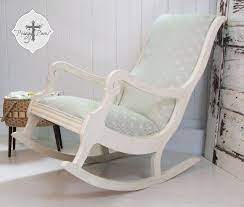 Prodigal Pieces How To Reupholster Paint A Rocking Chair Part 3 Finale Upholstered Rocking Chairs Rocking Chair Makeover Antique Rocking Chairs