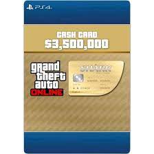 Check spelling or type a new query. Grand Theft Auto V Online Whale Shark Cash Card 3 500 000 Playstation 4 Digital Cusa00419 00 Gtavcashpack000e Best Buy