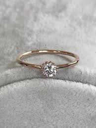 Rings Engagement Ring Rose Gold Ring Wedding Ring Promise Gold Birthstone Ring Rose Gold Promise Ring Tiny Engagement Rings