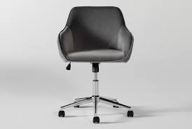 robyn grey velvet desk chair in 2021 grey office office chair chair fabric