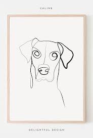 Caline Dog Single Line Art Drawings Line Art Drawings Line Drawing Drawings