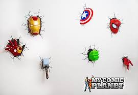 Marvel Avengers 3d Wall Art Night Light S Combo Iron Man Hand Set Of 7 Wow Avengers Wall Lights Marvel 3d Wall Art Wall Decor Lights