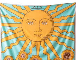 The Moon The Sun Horse Pastel Color Tapestry Vibrant Muted New Design  Planet Lunar Wall Hanging