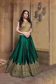 Picture Of Beige Green Color Authentic Lehenga Choli With Images Indian Attire Designer Blouse Patterns Lehenga Designs