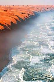 Sindh desert meets the indian ocean in arabian sea ( arms of indian ocean). Sea Desert Where The Namib Desert Meets The Atlantic Ocean Roberto Moiola Global Art Company Edited By Beautiful Nature Namib Desert Beautiful Places