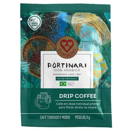 Café Drip Torrado e Moído Portinari (Notas Trufados) 10g 3 Corações — 3 Corações