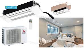 Aircon international titanium series 9,000 btu ductless mini split air conditioner with heater and remote | wayfair. Buying Guide For Mitsubishi 18 000 Btu 1 5 Ton One Way Ceiling Cassette Recessed Seer 22 3 Heat Pump Ductless Split Ac Cool Heat Energy Star Ml Kp18na