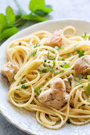 Chicken Pasta With Thyme Mint Cream Sauce Recipe Chicken Pasta Easy Dinner Recipes Healthy Dinner Recipes