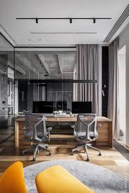 Offices receive many benefits from installing operable glass walls. Modern Home Office Room Delineated By Glass Walls Home Office Bits