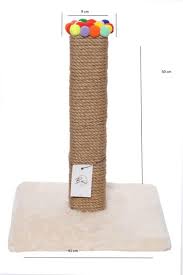Tirmalio Ayashe Mini Kedi Tirmalama Tahtasi 50 Cm Yukseklik 9 Cm Sutun Genisligi 40x40 Cm Taban Trendyol