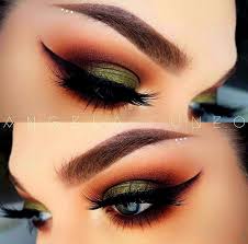 Smoked Out Burnt Orange And Green Fall Makeup Green Makeup Fall Makeup Looks