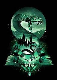 Book Of Slytherin 2 Books Poster Print Metal Posters Displate Harry Potter Wallpaper Backgrounds Harry Potter Poster Harry Potter Artwork