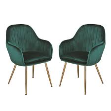 Velvet dining chairs available online at barker & stonehouse. Set Of 2 Green Velvet Dining Chairs With Gold Legs Lara Furniture123