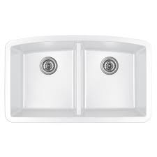 Maybe you would like to learn more about one of these? Karran Qu 710 White 32 1 2 X 19 1 2 Quartz Undermount Kitchen Sink Double Bowl White