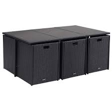 Salon De Jardin Resine Tressee Chicago 6 2 Poufs Atlanta Noir Taille Taille Unique Chaise De Jardin Chaise Salon De Jardin Salon De Jardin Resine