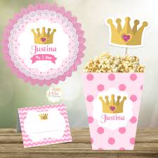 Games, a toast and saw her nursery.. Kit Imprimible Corona Princesa Dorada Nena