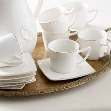 karaca kare tabakli 6 kisilik kahve fincan takimi karaca