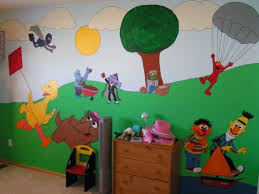 Sesame Street Kids Bedroom Playroom Mural Kid Room Decor Kids Room