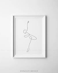 Black And White Dance Art Abstract Ballerina Printable One Line Body Print Black White Artwork Dance Poster Original Minimalist Woman Art Luxury Ballet Decor Dance Artwork Dance Poster Line Art Drawings