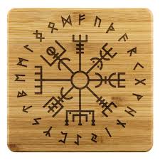 Elder futhark runes have an important place in norse mythology as well. Norse Vegvisir Elder Futhark Runes Bamboo Coaster 4piece Set Blue Pagan