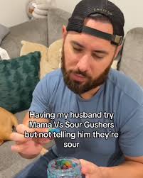 His eyes are still watering 😂 but these things are addictive 🤤