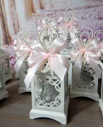 Tante idee originali ed economiche. Bomboniera Lanterna 3 Decori Nastro Rosa E Cordoncino Mobilia Store Home Favours