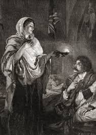 The Lady with the Lamp: Florence Nightingale in the hospital at the Scutari  Barracks, Turkey, during the Crimean War