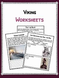 viking facts information worksheets for kids teaching