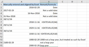 Ensuring Dates Are Valid And Recognized Correctly By Excel