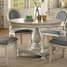 Kathryn Transitional Round Dining Table With Pedestal Base Household Furniture Dining Tables