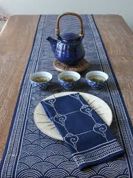 Maybe you would like to learn more about one of these? Pacific Blue Rustic Navy Blue Ocean Oriental Asian Napkins Blue Table Runner White Wedding Table Setting Rustic Wedding Table