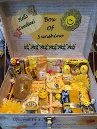 Cute Birthday Box For Boyfriend Box Of Sunshine Sunshine Gift Box Sunshine Gift Christmas Gift Baskets