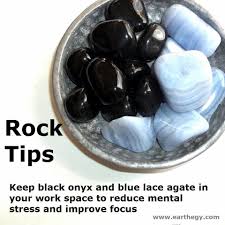 Black And Blue Stones Workspace Crystals Black Onyx Blue Lace Agate Reduce Stress Crystals And Gemstones Energy Crystals Gemstone Healing
