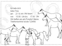Kostenlose einladungskarten für den kindergeburtstag zum ausdrucken. Malvorlage Pferd Einladungen Coloring And Malvorlagan