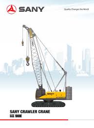 Sany Scc1000e Crawler Crane Sany Pdf Catalogs