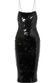 Sequined Crepe Dress In Black Dresses Sophisticated Dress Disco Dress