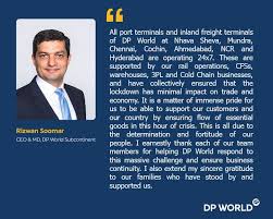 List of indian ceo on twitter. Dp World India On Twitter Our Ceo Md Rizwan Soomar On Maintaining Global Supply Chains In These Extraordinary Times Supplychain Logistics Essentialservices Standunited Unitedagainstcovid Https T Co P2cude9d7y