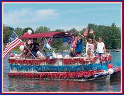 Pin By Coverquest Com On Fourth Of July Boat Parade Boat Decor Pontoon Boat Party