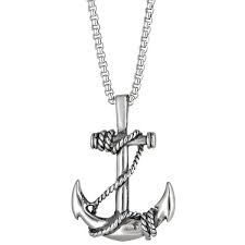 Lynx Men S Stainless Steel Anchor Pendant Necklace 45 Liked On Polyvore Featuring Men S Fashion Men Anchor Pendant Necklace Mens Jewelry Anchor Necklace