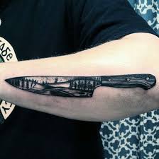 Scopri ricette, idee per la casa, consigli di stile e altre idee da provare. 60 Chef Knife Tattoo Designs For Men Cook Ink Ideas Knife Tattoo Cooking Tattoo Tattoo Designs Men