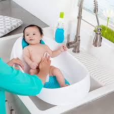 Led display water faucet shower thermometer temperature monitor baby home hot tub bathing digital extender thermome heater. Blue White Bathtub With Adjustable Seat And Water Temperature Check Tomy Boon Soak Baby Bath Tub With 3 Stages Support Positions For Newborn Infants And Toddlers 0 18 Months Boys Girls Baby Products