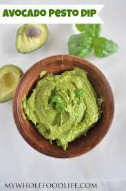 Avocado Pesto Dip - My Whole Food Life Food Avocado Recipes Real Food Recipes