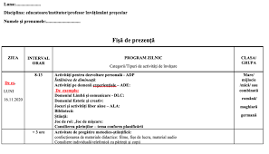 Model delegatie pentru ridicarea registrului. Model De FiÈ™Äƒ De PrezenÈ›Äƒ Pentru InvÄƒÈ›Äƒmantul PreÈ™colar Obligatoriu De Luni 16 Noiembrie Cum SÄƒ Completeze Educatorii Orele Online De La GrÄƒdiniÈ›Äƒ Edupedu Ro