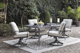 Lydia 7 Pc Patio Set Outdoor New Arrivals Wg R Furniture Outdoor Furniture Deals Gray Patio Furniture Outdoor Dining Set