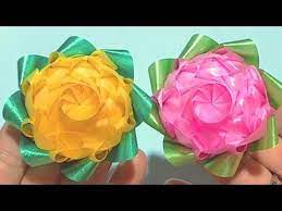 พ บเหร ยญโปรยทานดอกบ วหลวง by แม น ดน องเค ก ribbon art youtube ribbon art diy and crafts crafts