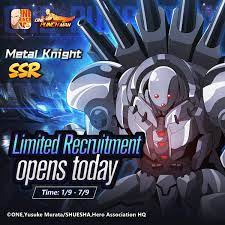 One punch man the strongest metal knight. Limited Recruitment Metal One Punch Man The Strongest Facebook